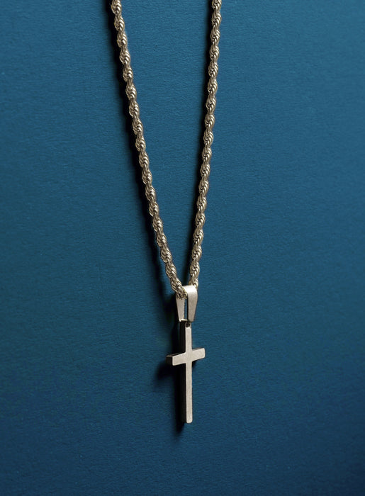 Waterproof Medium Silver Cross Pendant for Men — WE ARE ALL SMITH