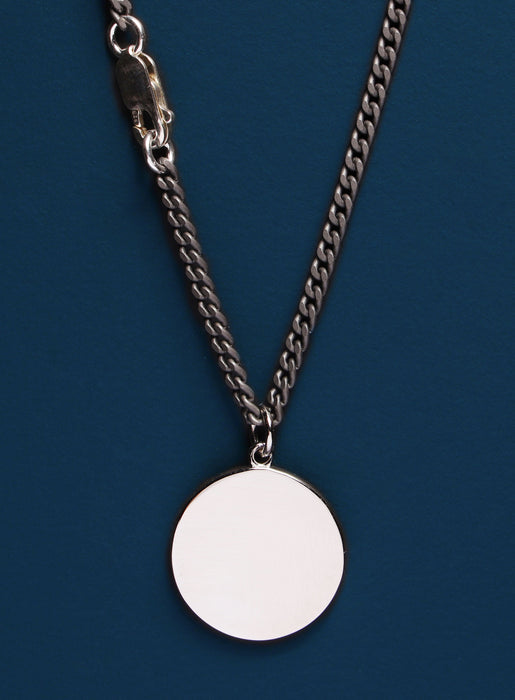 Mens black sales titanium chain necklace