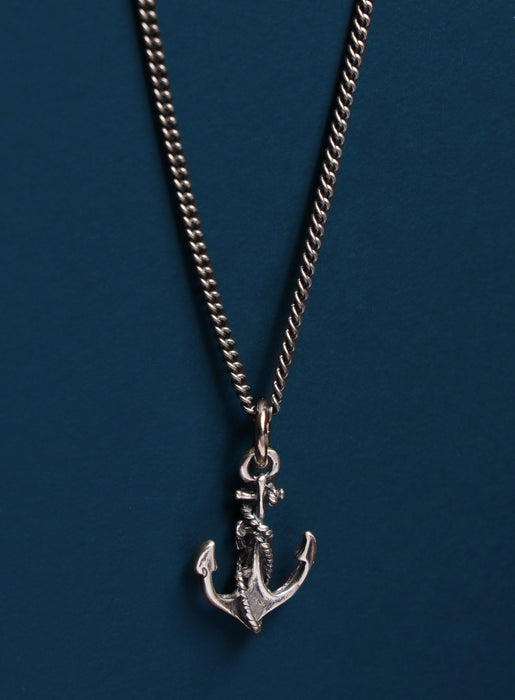 Anchor necklace in 925 oxidized sterling silver Necklaces WE ARE ALL SMITH: Men's Jewelry & Clothing.   