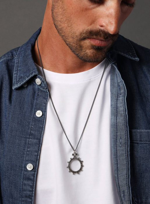 925 Sterling Silver Finger Rosary Necklace Necklaces WE ARE ALL SMITH: Men's Jewelry & Clothing.   