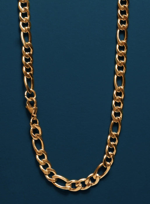 7mm gold figaro chain for men Necklaces WE ARE ALL SMITH: Men's Jewelry & Clothing.   
