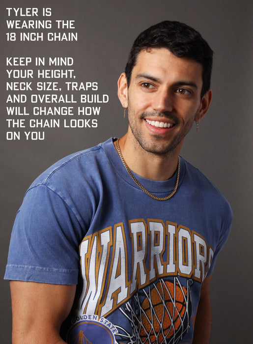5mm Gold Miami Cuban Chain Necklaces WE ARE ALL SMITH: Men's Jewelry & Clothing.   