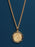 Saint Michael Protection Angel Round Vermeil Gold Pendant for Men Necklaces WE ARE ALL SMITH: Men's Jewelry & Clothing.   