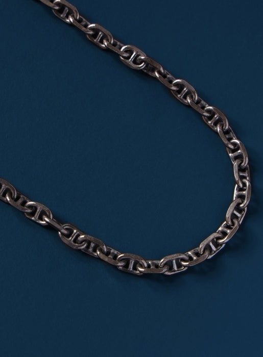 925 Oxidized Sterling Silver Anchor Chain Necklace for Men  WE ARE ALL SMITH: Men's Jewelry & Clothing.   
