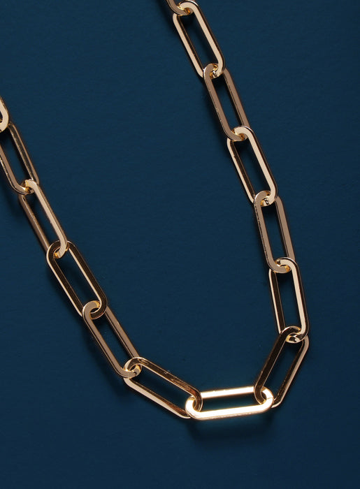 Medium Clip Cable 14k plated over 316L stainless steel chain Necklaces WE ARE ALL SMITH: Men's Jewelry & Clothing.   