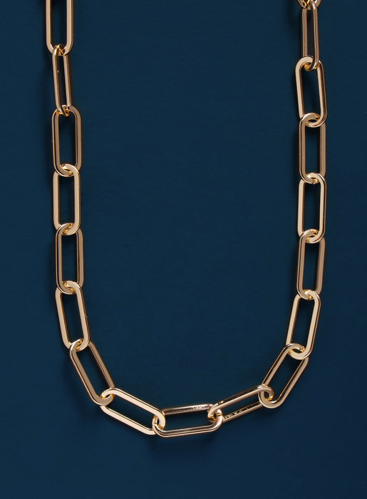 Medium Clip Cable 14k plated over 316L stainless steel chain Necklaces WE ARE ALL SMITH: Men's Jewelry & Clothing.   