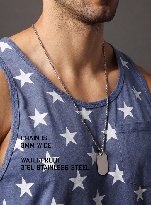 Waterproof Dog Tag Necklace for Men Necklaces WE ARE ALL SMITH: Men's Jewelry & Clothing.   