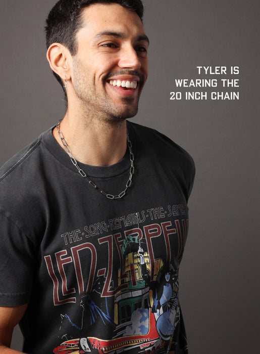 Waterproof Medium Clip Cable Chain Necklaces WE ARE ALL SMITH: Men's Jewelry & Clothing.   