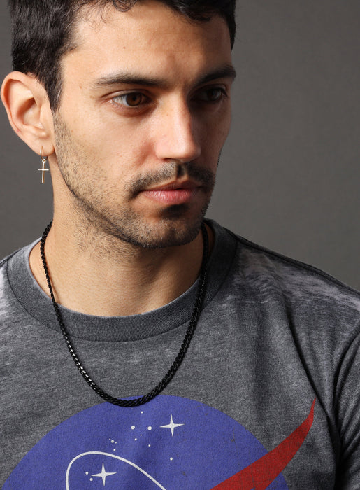 5mm wide Black Coated Stainless Steel Miami Cuban chain Necklaces WE ARE ALL SMITH: Men's Jewelry & Clothing.   