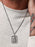 Saint Christopher Large Rectangular Medal Necklace for Men Jewelry WE ARE ALL SMITH   