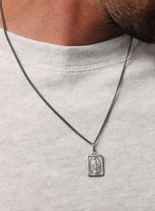 Miraculous Medal Rectangular Shape Pendant Necklace Jewelry WE ARE ALL SMITH   