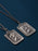 Saint Christopher Large Rectangular Medal Necklace for Men Jewelry WE ARE ALL SMITH   