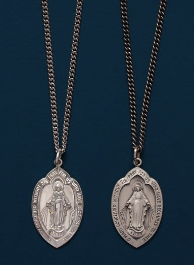 Miraculous Medal Shield Shape Pendant Necklace for Men Jewelry WE ARE ALL SMITH   