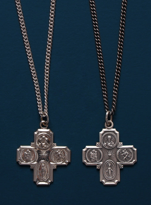 Cross Necklace in Oxidized Sterling Silver