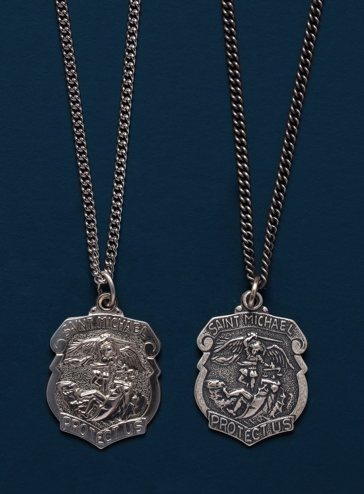 Saint michael deals silver pendant