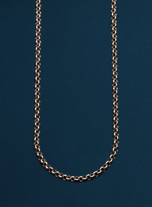 Waterproof 4mm Large Rolo Stainless Steel Chain for Men Jewelry WE ARE ALL SMITH   