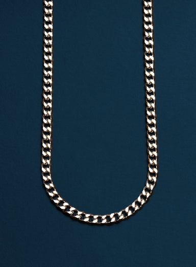 Waterproof 5mm Miami Cuban Beveled Chain Necklace for Men Jewelry WE ARE ALL SMITH   