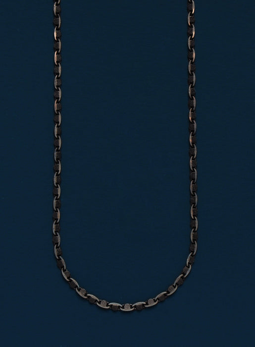Black and Silver Anchor Chain Necklace for Men Necklace WE ARE ALL SMITH   