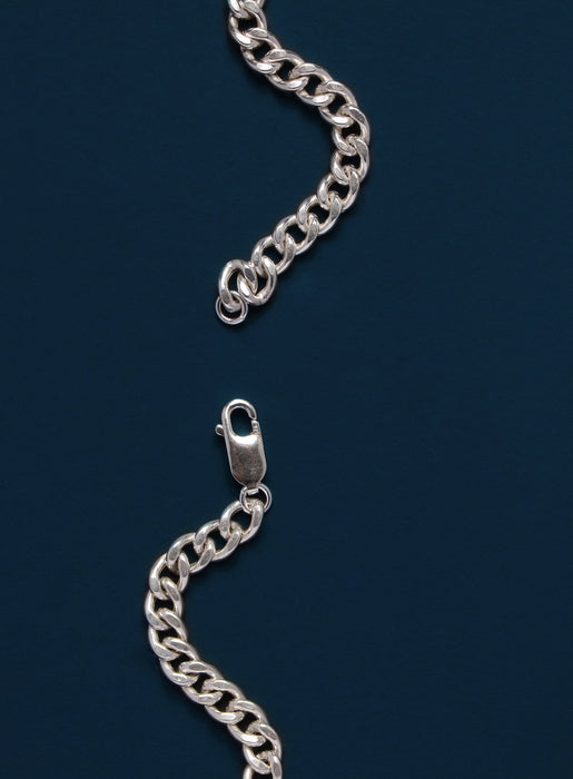 4mm LIGHTWEIGHT 925 Sterling Silver Curb Chain Necklace Necklace WE ARE ALL SMITH   