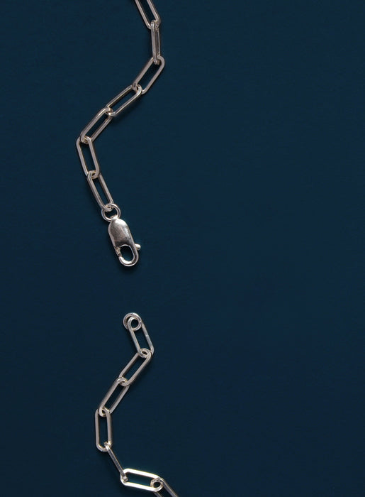 Sterling Silver Cable / Clip Chain Necklace for Men Necklace WE ARE ALL SMITH   