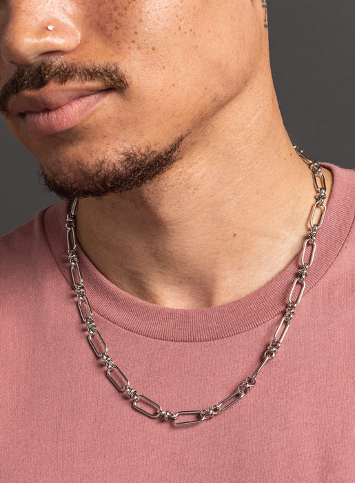 Waterproof Men's Necklaces Large Clip stainless steel chain