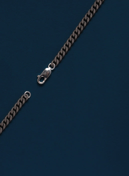 Titanium Coated over 925 Sterling Silver Cuban Chain Necklace Necklace WE ARE ALL SMITH   