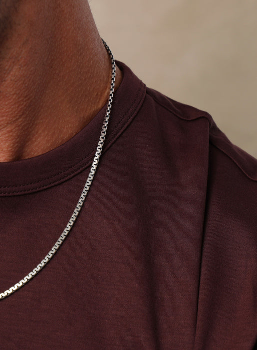 925 Oxidized Sterling Silver Zig-Zag Chain Necklace for Men Necklace WE ARE ALL SMITH   