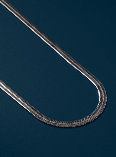 Waterproof 5mm 316L Stainless Steel Herringbone Chain Necklace Necklace WE ARE ALL SMITH   