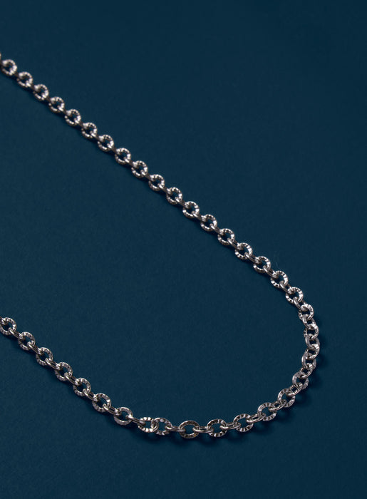 Waterproof 3mm 316L Stainless Steel Classic Cable Chain Necklace Necklace WE ARE ALL SMITH   