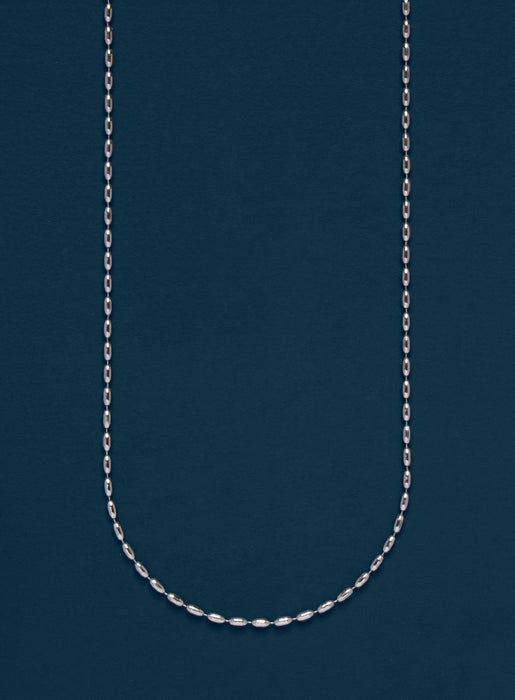 Waterproof Minimalist 1mm 316L Stainless Steel Silver Chain Necklace WE ARE ALL SMITH   