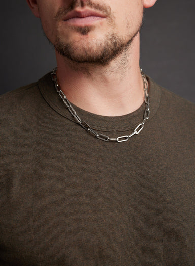 Waterproof 8mm 316L Stainless Steel Cable Chain Necklace
