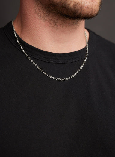 Waterproof Classic 3mm Cable Chain Necklace for Men Necklace WE ARE ALL SMITH   