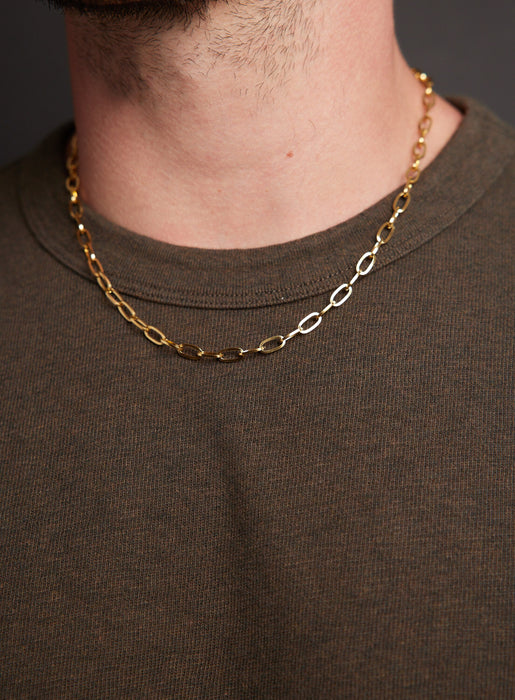 Gold 5.5mm Thick 316L Stainless Steel Cable Chain Necklace Necklace WE ARE ALL SMITH   