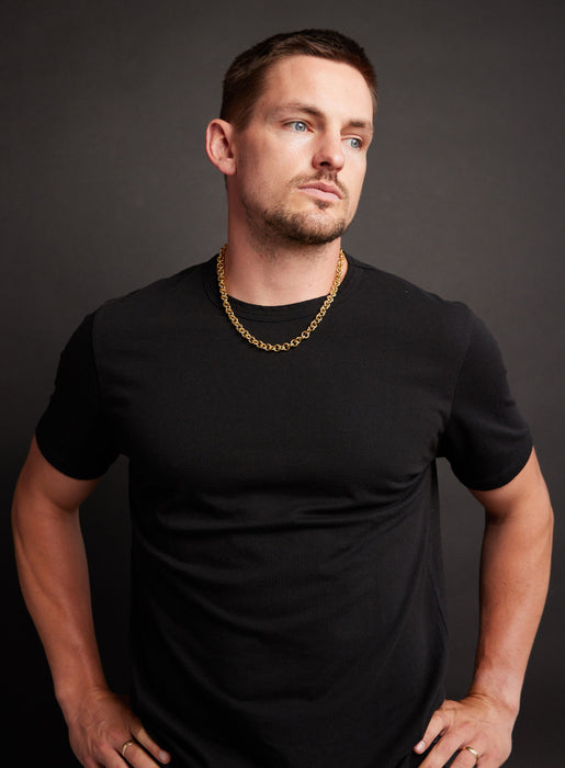 9mm Gold Round Cable Chain Necklace for Men Necklace WE ARE ALL SMITH   