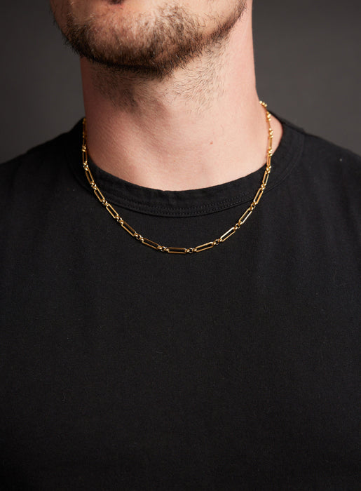 Mens geliefert gold cable chain