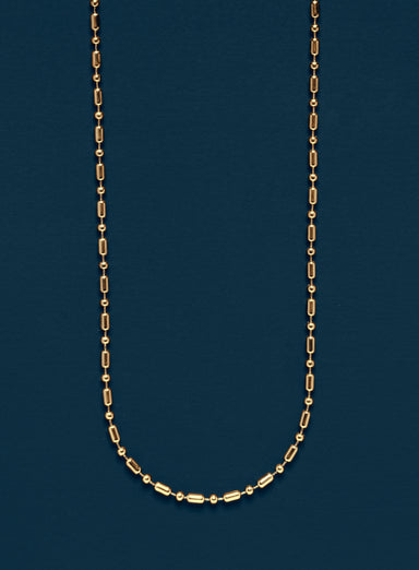 2.5mm 14k Gold Plated 316 Stainless Steel Minimalist Chain Necklace WE ARE ALL SMITH   