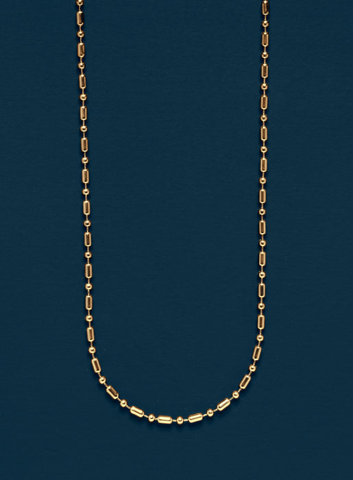 2.5mm 14k Gold Plated 316 Stainless Steel Minimalist Chain Necklace WE ARE ALL SMITH   