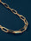 Men's Gold 8mm 14k Gold Plated Stainless Steel Cable Chain Necklace WE ARE ALL SMITH   