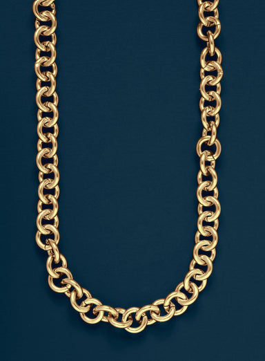 9mm Gold Round Cable Chain Necklace for Men Necklace WE ARE ALL SMITH   