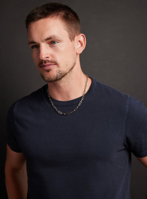 Waterproof Mens Silver Large Cable Chain Necklace Necklace WE ARE ALL SMITH   