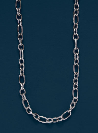 Waterproof 7mm 316L Stainless Steel Textured Cable Chain Necklace WE ARE ALL SMITH   