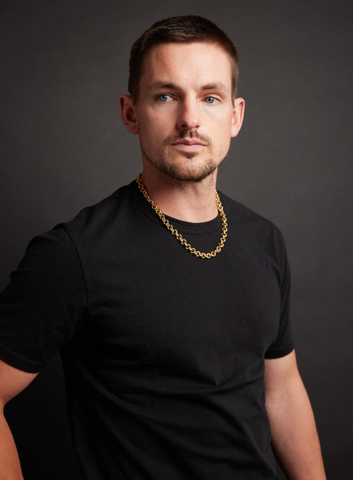 9mm Gold Round Cable Chain Necklace for Men Necklace WE ARE ALL SMITH   