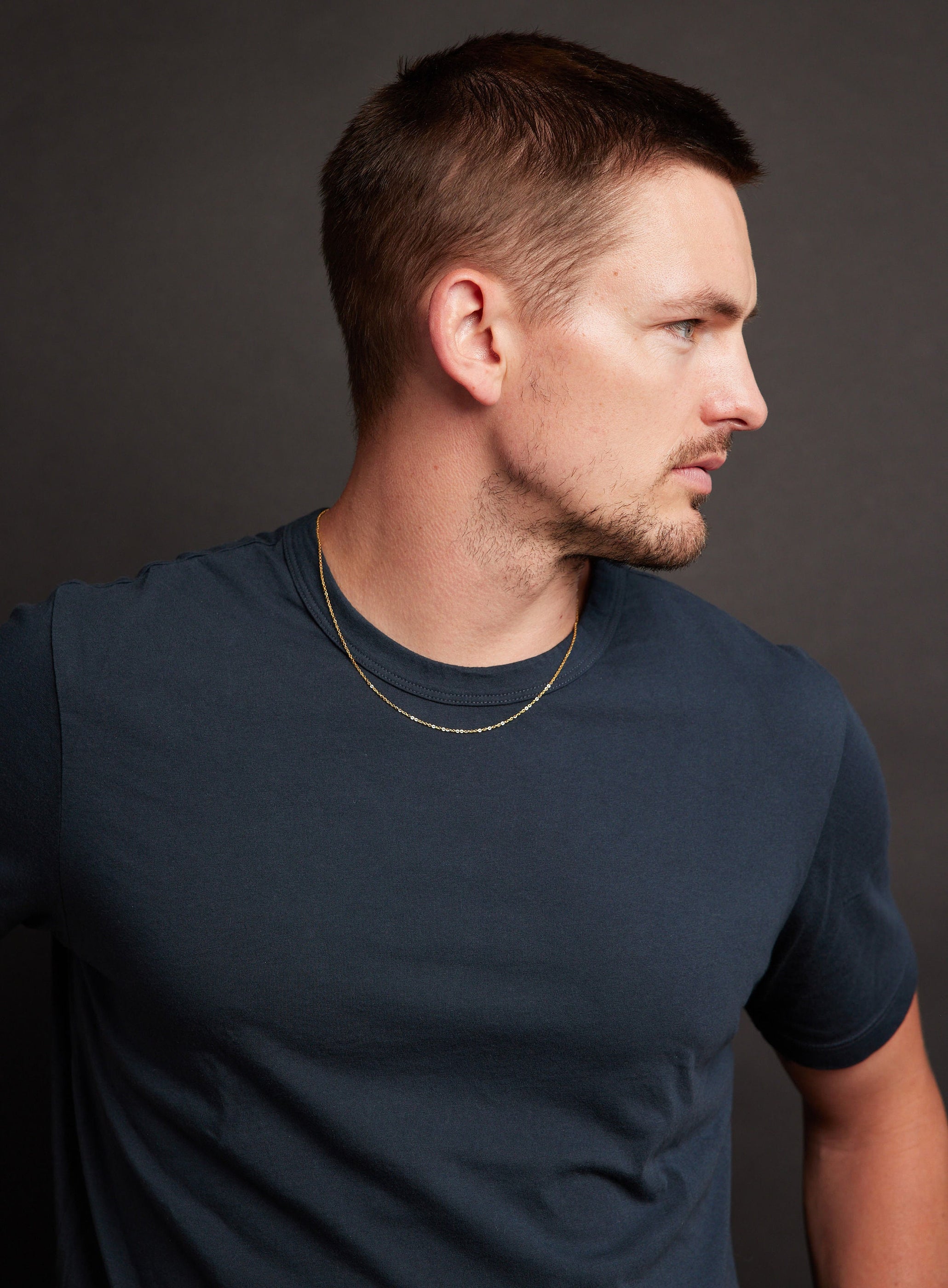 Gold THIN 1mm Cable Chain Necklace for Men — WE ARE ALL SMITH