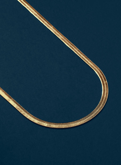 3mm Herringbone Gold Chain Necklace for Men Necklace WE ARE ALL SMITH   