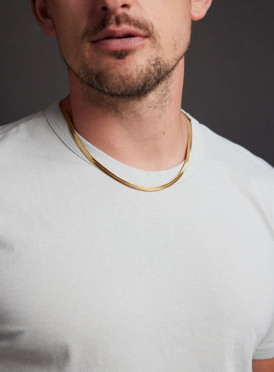 Men's Gold Chain Necklace 5mm Herringbone Chain Necklace Necklace WE ARE ALL SMITH   