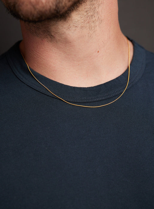 Gold Men's Necklace 1mm Snake Chain Necklace for Men — WE ARE ALL