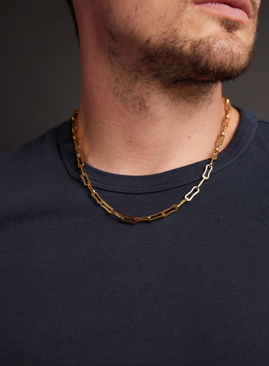 6mm Men's Gold Cable Necklace Chain Necklace WE ARE ALL SMITH   