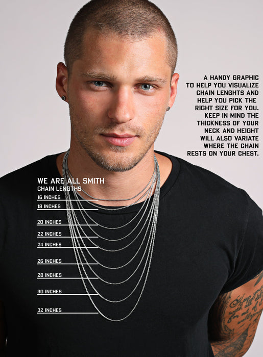 Men's gold plated stainless steel rope necklace — WE ARE ALL SMITH