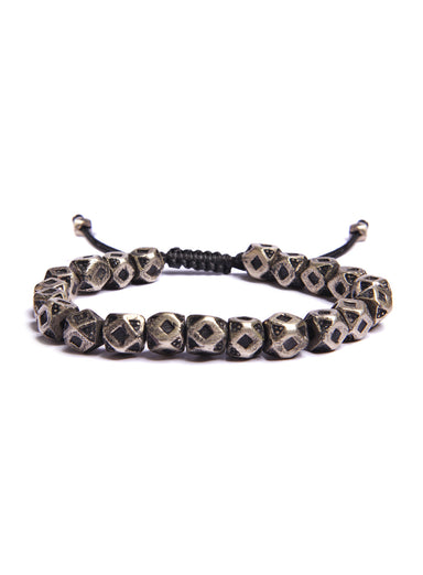 Geometric Silver Beaded Men's Bracelet Bracelets We Are All Smith   