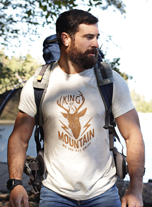"King of the Mountain" Short sleeve t-shirt  WE ARE ALL SMITH   